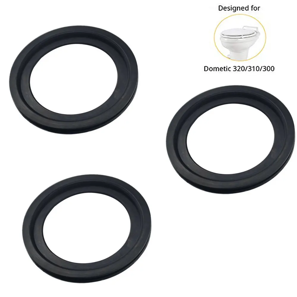 3-Pcs Rubber Flush Ball Seal Kit for Dometic Model 300/310/320 RV Toilet, Easy Installation, Leakage Prevention Automotive RV Toilet Repair Tool