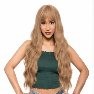 27-Inch Solid Dirty Blonde Layered Beachy Wave Synthetic Wig | 【Heat Resistant】 【Cap Included】 | @18 51FSGA