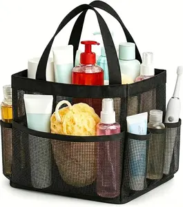 Mesh Shower Caddy Portable for College Dorm Room Essentials, Shower Caddy with 9 Pockets, Shower Bag for Toiletry, Camping, Swimming, Gym, Beach