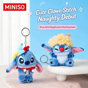 Disney Stitch Mischievous Series Plush Keychain, Cute Soft Alien Pendant for Bags Backpack, Kawaii Collectible Gift for Fans Kids Girls Birthday