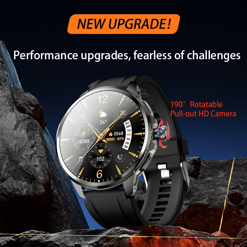 Born to lumine H99 Smart Watch with Rotating Camera, 2.0" Big Screen, Dual System, 4G LTE Global Version, GPS, SIM Card Slot, SNS Message Sync, Multifunctional Sports Watch