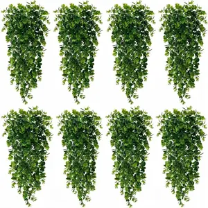 8/4pcs realistic artificial ivy vines - UV-resistant artificial hanging green ferns, suitable for indoor and outdoor decoration, wall art, courtyard and porch greening, indoor green decoration | decorative leaves greenery decor