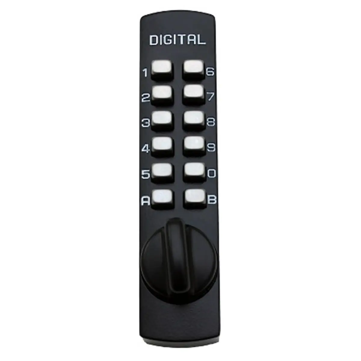 212 MAIN Lockey C-120-JB Low Profile Surface Mount Slide Deadbolt, Jet Black Door Hardware, Keyless Reversible Digital Keypad Electronic Lock for Motorcycle, Bi-Fold Doors, Digital Keypad Lock