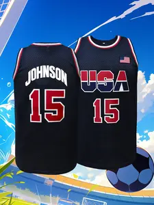 Iconic 90s USA #12 Stockton Retro Basketball Jersey | Embroidered Mesh Classic Sports Jersey