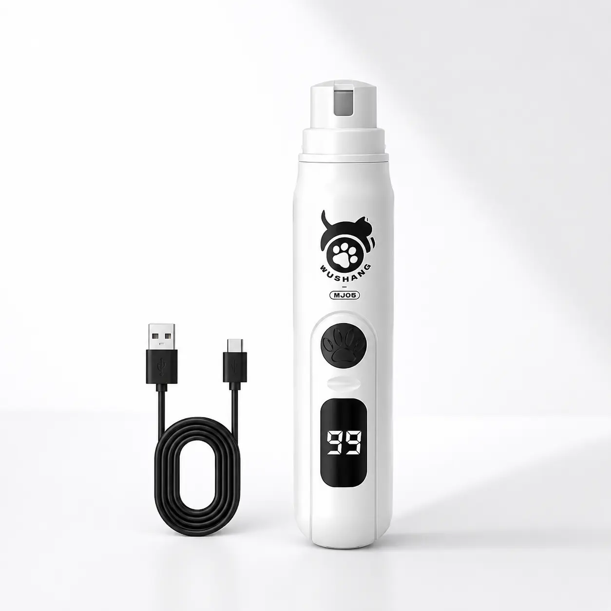 pet nail clipper and grinder, dog nail clipper trimmer, ultra quiet electric nail set, rechargeable, suitable for trimming toes and claws of dogs and cats of all sizes