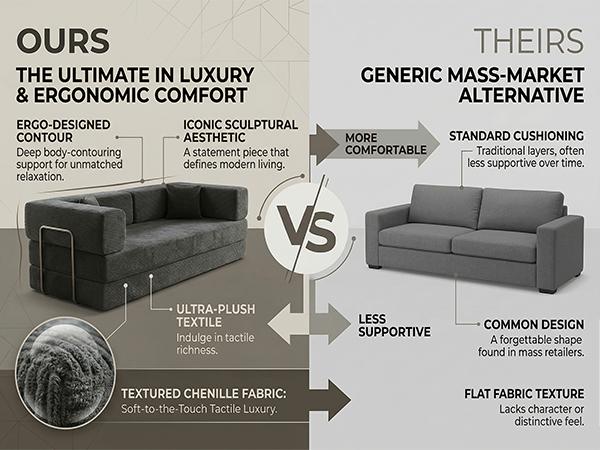 Convertible Sofa Bed with Fixed-Shape Frame & Removable Armrests, Modular Corduroy Sleeper Sofa, Folding Mattress Couch for Small Spaces - No Assembly Needed in Green (Includes 2 Pillows)