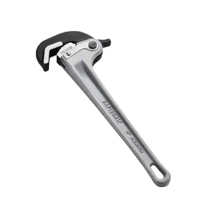 【Summervibes】VEVOR Pipe Wrench, 14" Aluminum Straight Pipe Wrench, Automatic Jaw Adjustment, Adjustable Plumbing Wrench, Easy to Carry, Ergonomic Handle, Hangable Design, for Water Pipes, Automotive Repairs