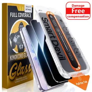 【Dust-free Fit Tray】3 Pack SmartDevil HD Clear & Anti-Spy Privacy Screen Protector with Dust-Free Fit Tray, 9H Hardness Tempered Glass, Bubble-Free Scratch Resistant, Easy Installation for iPhone 17/16/15/14/13 Series