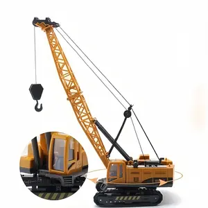 High-Quality Durable Construction Vehicle Toy Set, Excavator Crane Truck, Realistic Building Toy Perfect Gift for Kids