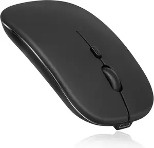 UrbanX Bluetooth Rechargeable Mouse for Surface Pro 3,4,5,6,7,8,9 and Pro X Go 1,2,3 Bluetooth and 2.4Ghz Wireless Mouse Designed for Laptop/PC/Mac/iPad pro/Computer/Android- Onyx Black