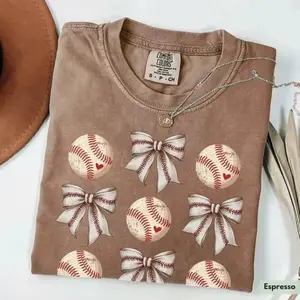 [ Sale Up To 55% ] Comfort Color Coquette Baseball Shirt , Baseball Mom Shirt , Womens Basaball Shirt , Baseball Lover Shirt , Baseball Season - TrendWear USA