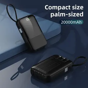XBJ 10000mAh All-in-1 Portable Power Bank with Digital Display, Compact Charger for Camping, Travel Emergencies (for Electronic Devices)