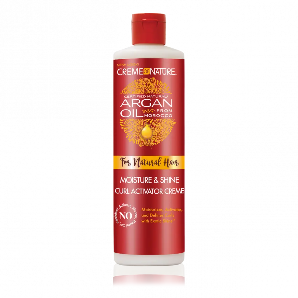 Argan Oil Curl Activator Cream, Hydrating Anti-Frizz Moisturizer for Bouncy Curls and Shiny Hair, Sulfate-Free Detangling Haircare for Natural Curly Hair, 12 oz, Styling Cream, Moisture, Natural Curls