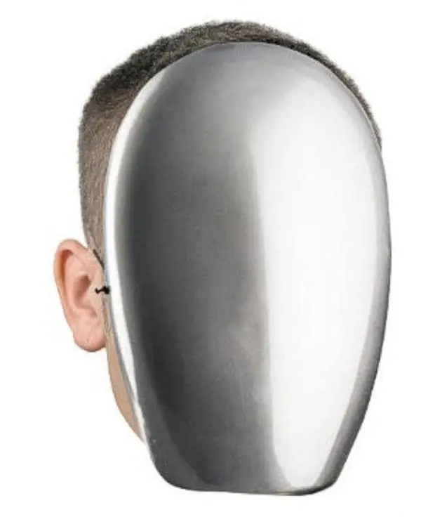 No Face Chrome Mask