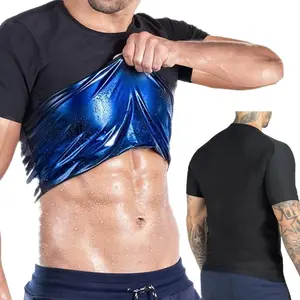 1/2/3/4 Pack Menswear Sauna Suits Fitness Vest Shirt Sweat Compression Short Sleeves Body Shaper Shapewear Workout Tank Top Sports Athletic Gym Exercise Training Sportswear Fabric Elastic Clothes Layer Gymwear