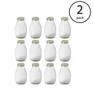Little Giant HJAR16 16-Ounce Beekeeping Honey Skep Jar w/ Airtight Lid (24 Jars)