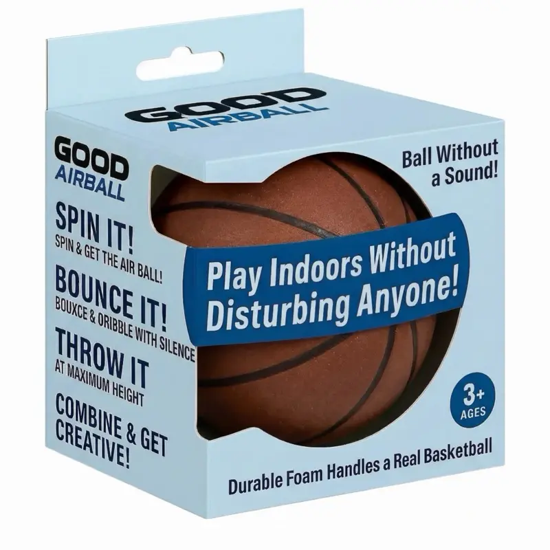 Silent Foam Polyurethane Basketball - Soft Foam Body, Fully Expanded, Ultra-Quiet Bounce, Floor-Safe Grip, Boosts Kids' Motor Skills for Active Play, Foam Polyurethane Ball