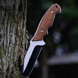 Ultra-Sharp Professional Chef Knife with Sheath | Solid Wood Handle Ergonomic Design | Premium Kitchen Cutting Tool for Meat, Veggies & Fruits