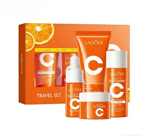 Year-End Mega Sale | Christmas Gift: Vitamin C Travel Skincare Set— Moisturizing Cleanser, Face Cream & Serum —5X Vitamin C FormulaSpecially formulated for youthful-looking skin, compact and Moisturizers & Daily Skincare Products