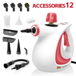 Redhut Handheld Pressurized Multi-Surface Natural Steam Cleaner with 12 pcs Accessories, Multi-Purpose Steamer for Home Use, Cleaning Floor, Kitchen