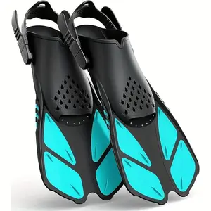 Swimming Fins, 1 Pair Professional Rubber Swimming Flippers, Swimming Accessories for Snorkeling, Swimming, and Underwater Sports
