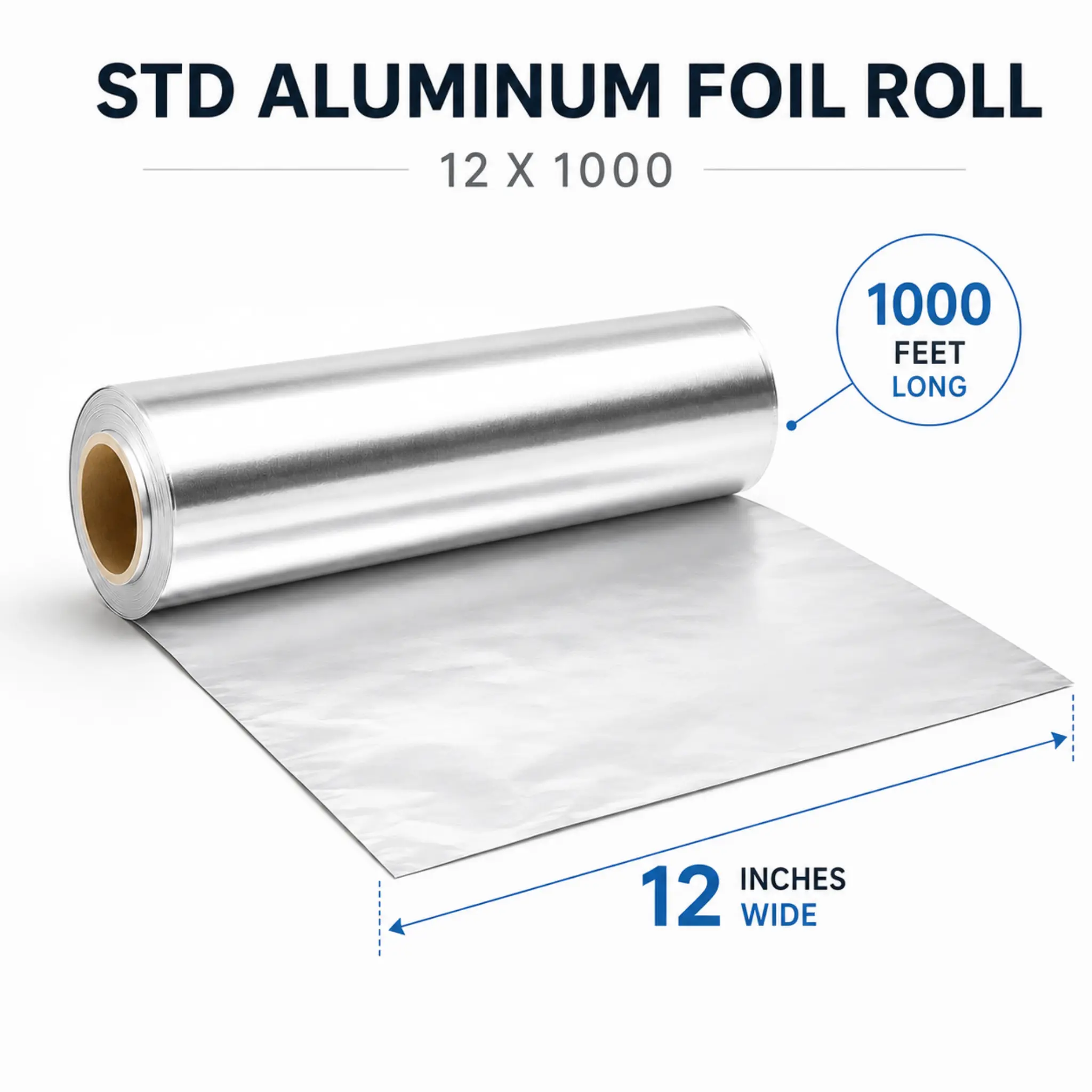 Standard Aluminum Foil Roll 12" x 1000 ft Standard Aluminum Foil Roll 12" x 1000 ft