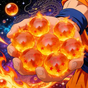 SHENGDE 7Pcs 43MM Dragon Crystal Ball Set | Transparent Acrylic Resin Decor Balls with Gift Box