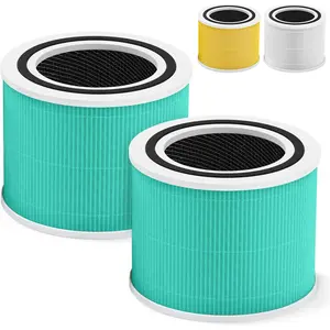 Core 300 Toxin Absorber Replacement Filter for LEVOIT Core 300 Core 300S VortexAir Air Purifier, 3-in-1 HEPA and Activated Carbon, Core 300-RF-TX, 2 Pack, Green