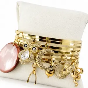 Guardiana de los 7 secretos de la magia Trendy Jewellery Accessories Trendy Stack Bangle Witchy Jewelry Letter Link Bracelet