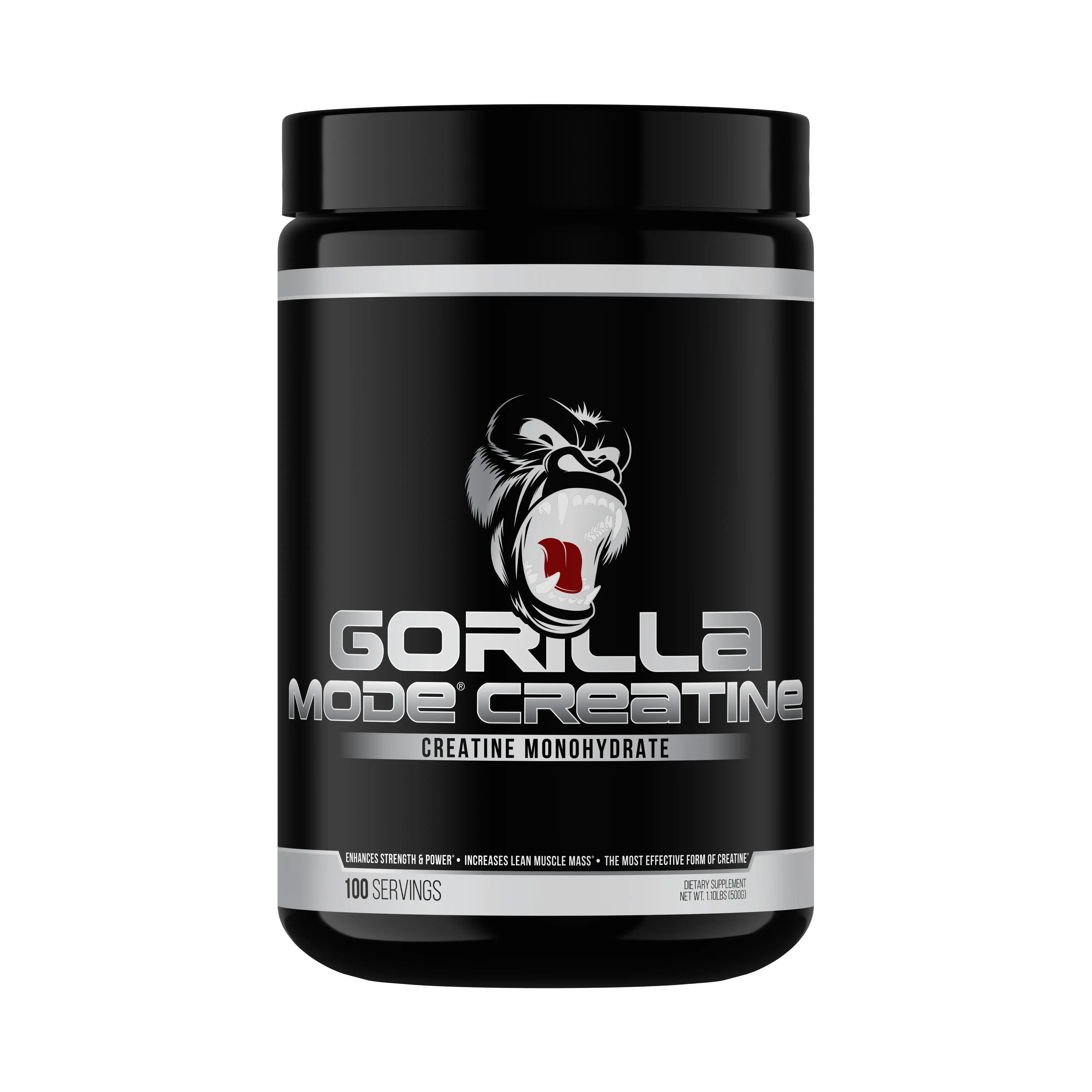 Gorilla Mode 100 Serving Creatine Monohydrate – Micronized Creatine Monohydrate Powder -Strength, Power & Endurance Fitness Supplement for Men & Women - 5 Grams per Serving