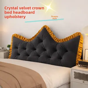 Princess-Style Large Soft Pillow with Fixed Straps, Waist-Protecting Headboard Cushion for Student Dormitories, Multi-Use Sofa Backrest Cushion Supportive Memory Foam