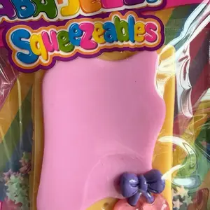 Taba squishy pink cherry pop tart stress relief toy