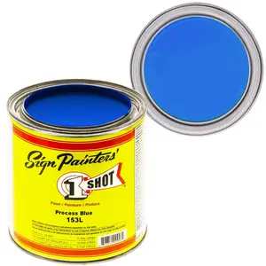 1 Shot Lettering Enamel Process Blue 153L – 4oz Pinstriping Paint