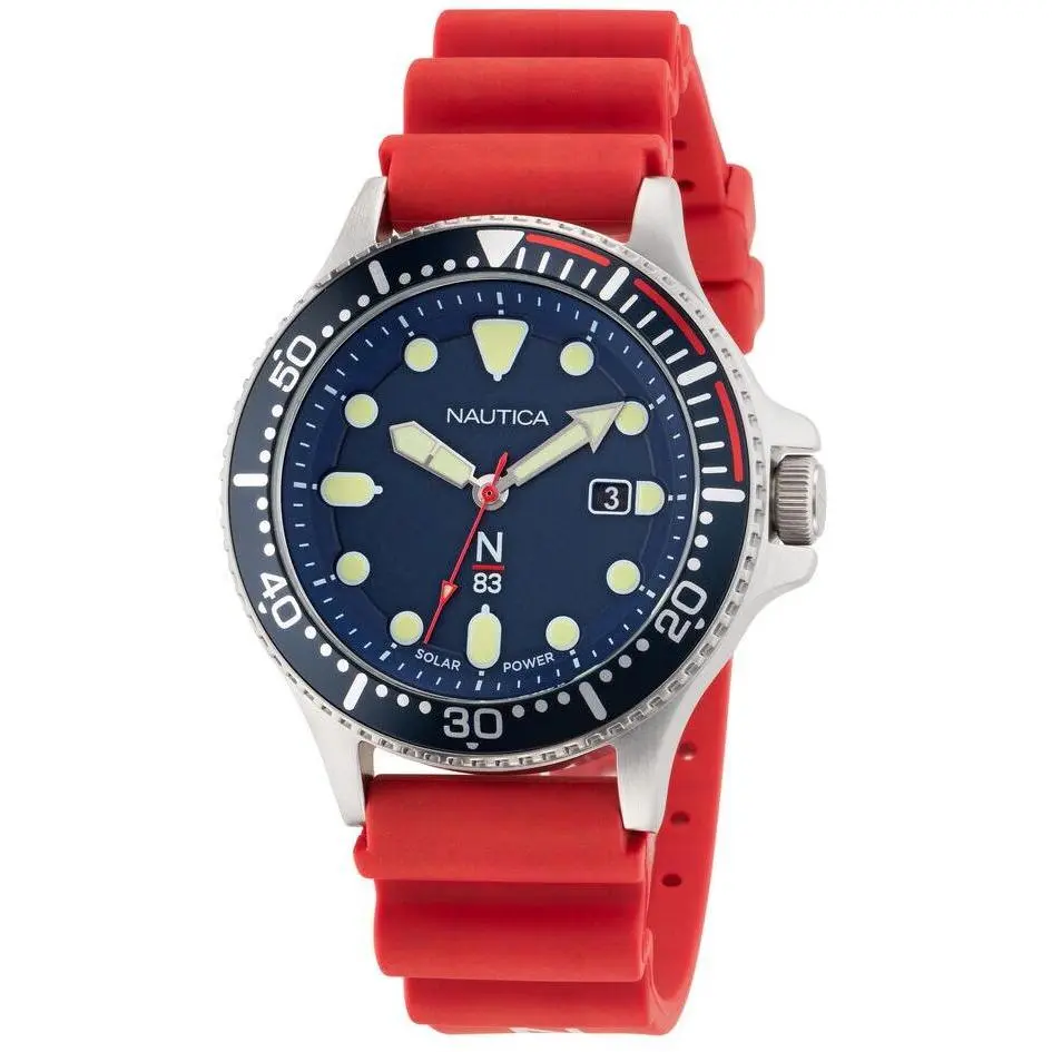 Nautica Cocoa Beach Red PU Mens Watch NAPCBS301