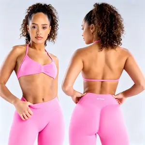 DFYNE Strappy Bra and Shorts/Leggings Set- seamless shaping design, hip-lifting design, women's sports and fitness set, suitable for various occasions such as yoga, fitness, cycling, hiking, running, sports, and outdoor leisure