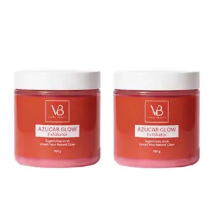 2PCS VB Brand AZUCAR GLOW Exfoliant - Chamomile Sugar Facial Scrub for Gentle Exfoliation & Brightening Skin Care 100g
