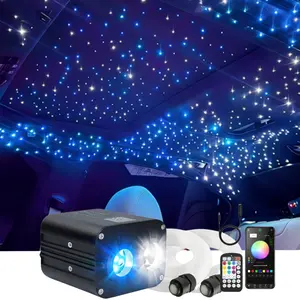 RGBW 1000 Starlight Headliner Kit,20W Dual-Color Twinkle Car Roof Lights with App Control, Music Sync & 16 Million Colors Changes, 10000 Starlight on Car Roof, Decorative Fun Car Accessories for SUV, Truck, Summervibes ,Car Interior Lighting