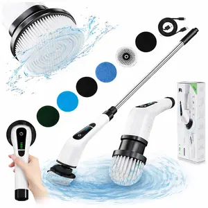 Electric Spin Scrubber – Cordless Waterproof Cleaning Brush for Bathroom, Kitchen, Bathtub, Tile, Floor & Window – Dual Speed Powerful Scrubber with Long-Lasting 1800mAh Batter