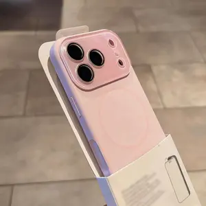 Latest Liquid Silicone Large Window Apple iPhone 17 Pro Max Case, Full Lens Cover, Magnetic Attachment, Protective Phone Shell