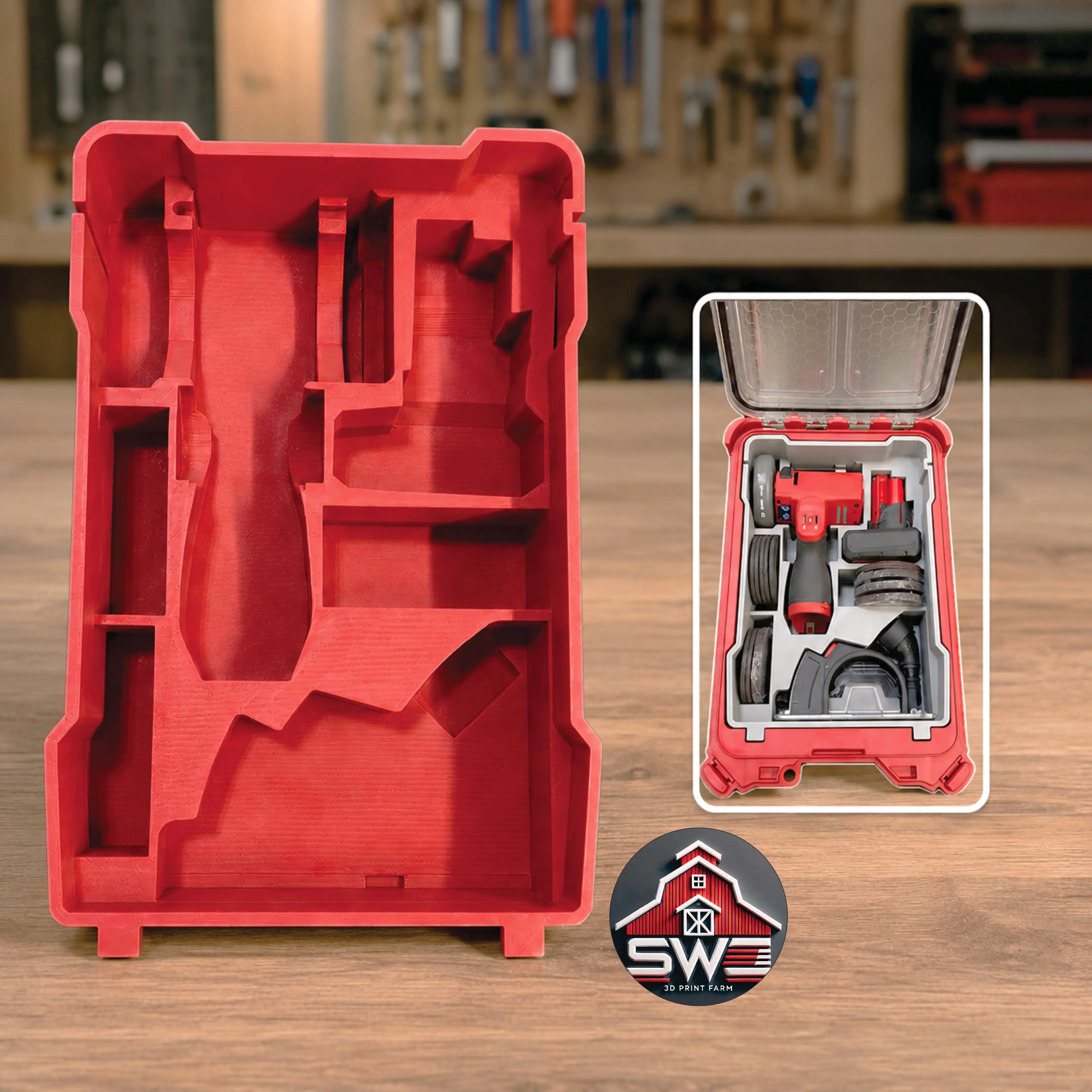 M12 FUEL 3 in Cut-Off Tool 2522-20 Insert Organizer for Milwaukee Packout 48-22-8435 M12 FUEL 3 in Cut-Off Tool 2522-20 Insert Organizer for Milwaukee Packout 48-22-8435