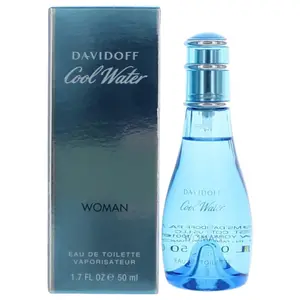 Davidoff Cool Water Woman Eau de Toilette Spray, Fresh Floral Aquatic Scent Elegant Fragrance Fragrances Cosmetics