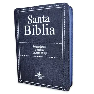 Bible in Spanish with Zipper 14 Point Giant Font Jean Style Reina Valera 1960 with Index