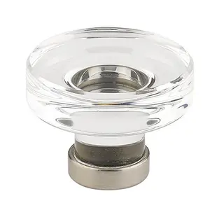 212 MAIN Grayson Crystal Door Knob, 1.25 in. Bright Chrome Door Hardware Cabinet Knob