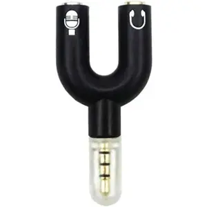 3.5mm Jack Adapter for PC Headset PS4 PS3 Xbox [ Separate into Earphone/Headphone & Microphone Function Simultaneously ] Y Splitter Audio Converters 1 Male to 2 Female (1 to 2 splitters)