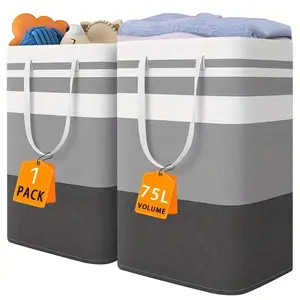 2-Pack Large Laundry Bag, Waterproof,Collapsible Tall Clothes Hamper with Extended Handles for Clothes Toys in the Dorm and Family