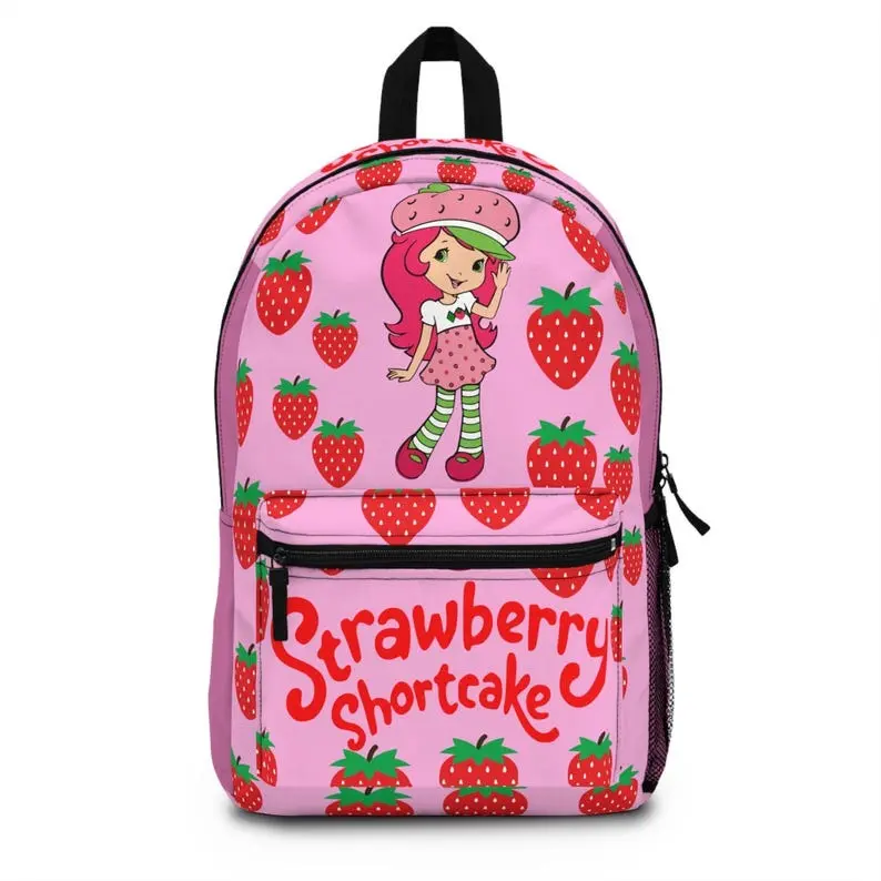 My Shortcake Backpack hot pink, Cute Strawberry Shortcake Backpack, Shortcake Cartoon, Back To School Backpack