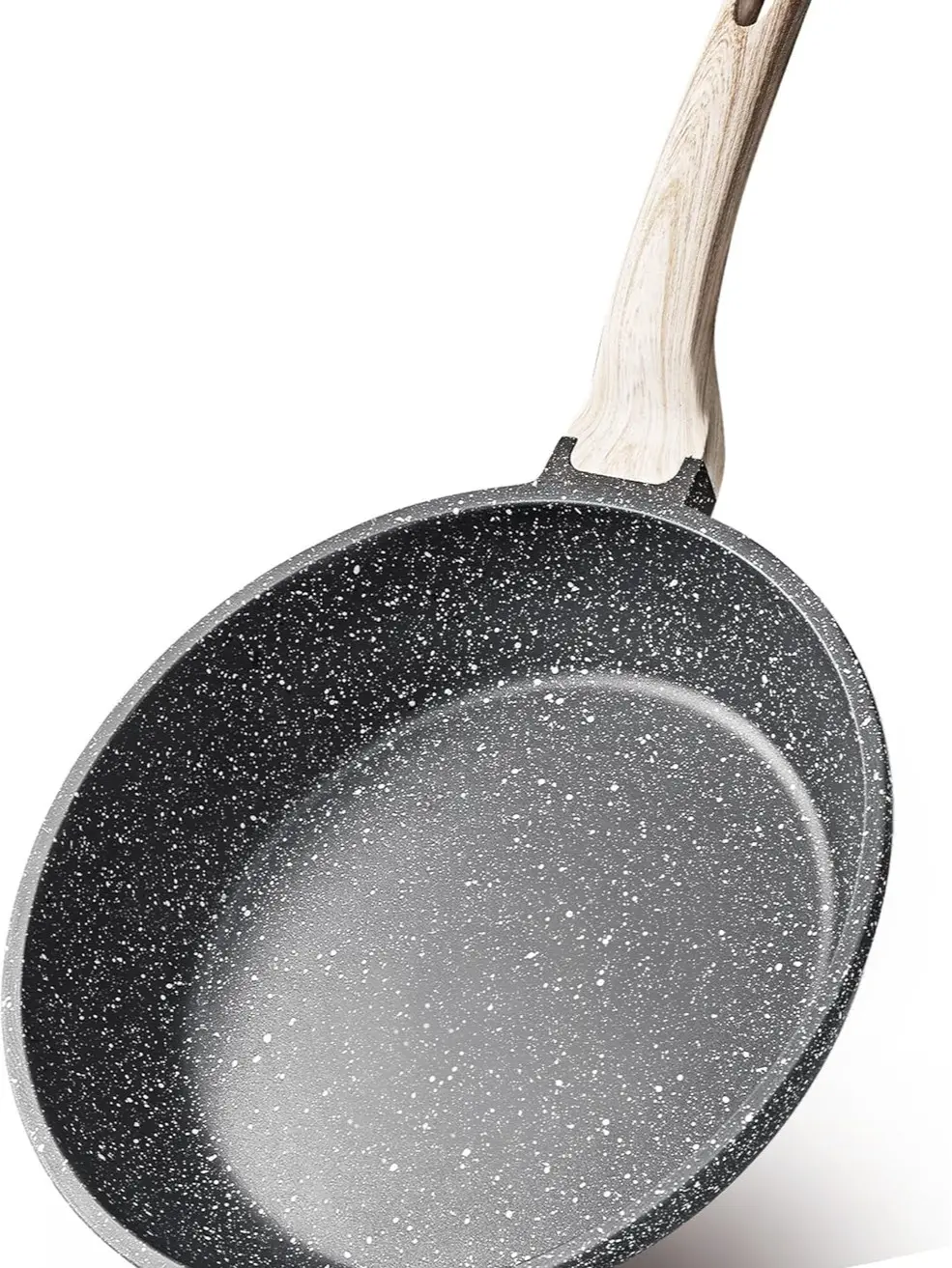 CAROTE Nonstick Frying Pan Skillet,Non Stick Granite Fry Pan Egg Pan Omelet Pans, Stone Cookware Chef's Pan, PFOA Free,Induction Compatible(Classic Granite, 8-Inch)