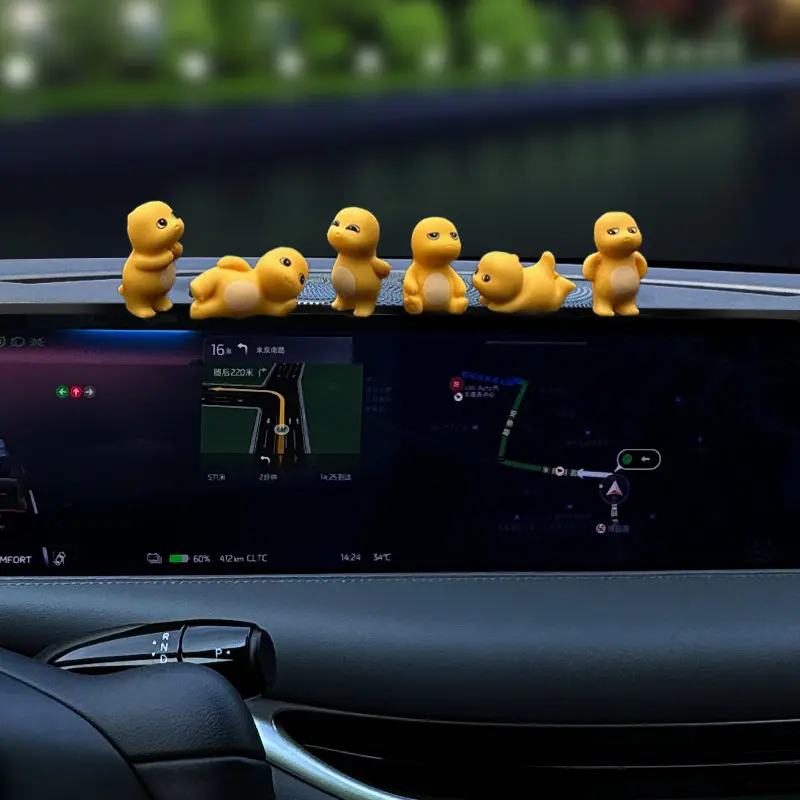6pcs Cute Resin Dragon Figurines, DIY Car Dashboard Decorations, Car Interior Decoration, Car Interior Decorative, Car Trinkets, Miniature Landscape Models, Desktop Ornaments, Perfect Gift Idea, Vehicle Decoration