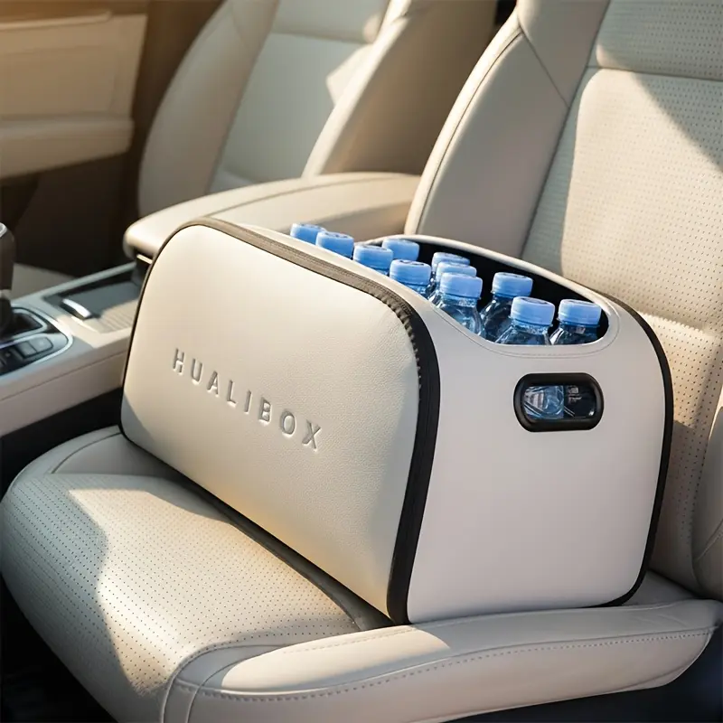 1 pc Luxury Style Leather Car Multi-functional Storage Box Car Console Organizer Front Seat Large Opening Organizer Trunk High Capacity Finishing Case Interior Organizer Gadget Multifunctional Car Organizer Car Organizers and Storage