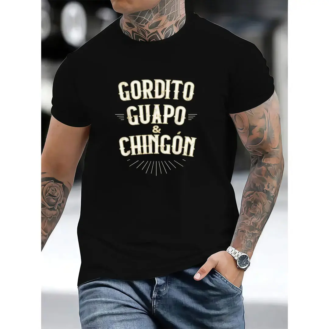 Women's Fitted Short-Sleeve Casual Personalized Apparel - Funny Mexican Summer T-Shirt for Chubby Figures